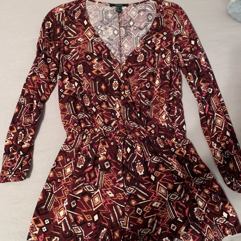 Aztec printed romper